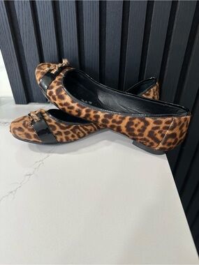 Yves Saint Laurent Leopard Pony Hair Ballet Flats Women’s Size 40